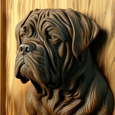 3D model Neapolitan Mastiff dog (STL)